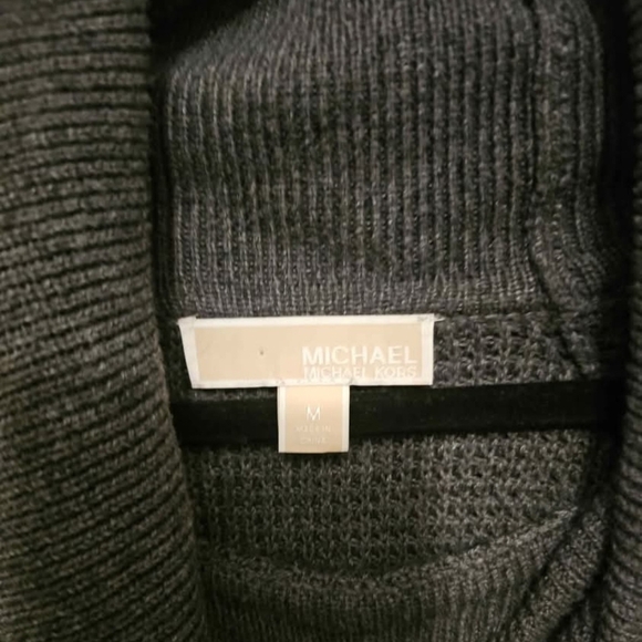 Michael Kors Sweater M Gray Cowl Neck - Picture 3 of 4